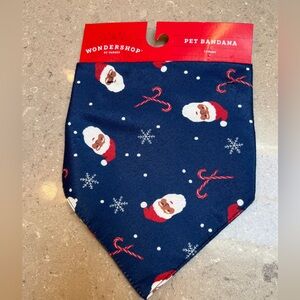 NWT Holiday Pet Bandana w/ Santa & Candy Cane Design - design on both sides! 🎅🏻
